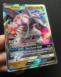 Palkia GX 101/156 SM Ultra Prism ULTRA RARE HOLO Pokemon Card PLAYED - Image 3