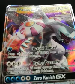 Palkia GX 101/156 SM Ultra Prism ULTRA RARE HOLO Pokemon Card PLAYED - Image 4
