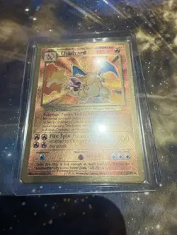 Pokemon TCG Charizard Gold Metal Card 4/102 Celebrations Brand New - Image 1