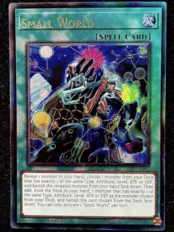Small World Ultimate Rare 1st Edition Mint Yu-Gi-Oh! Card [RA01-EN067] - Image 1