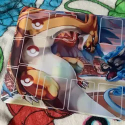 Charizard Rubber Playmat Play Mat For Tcg Beginners Card Outlines Zones Pokemon - Image 2