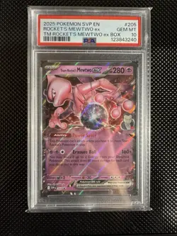 PSA 10 - Team Rocket's Mewtwo ex 205 Sv: Scarlet & Violet Promo Cards Holo - Image 1