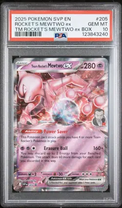 PSA 10 - Team Rocket's Mewtwo ex 205 Sv: Scarlet & Violet Promo Cards Holo - Image 3