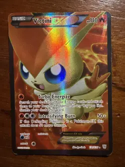 Pokemon TCG Victini EX Full Art Ultra Rare Holo Card Plasma Storm LP/MP 131/135 - Image 1