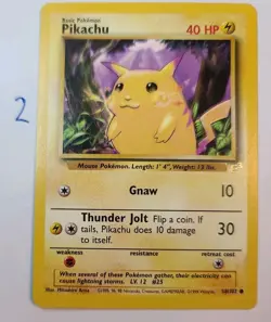 Pokemon Pikachu TCG Yellow Cheeks Base Set Promo Card E3 - Image 2