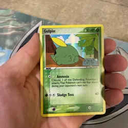 Pokemon EX Crystal Guardians Gulpin Card 33/100 (Stamped) Reverse Holo 2006 - Image 3