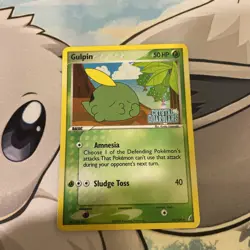 Pokemon EX Crystal Guardians Gulpin Card 33/100 (Stamped) Reverse Holo 2006 - Image 5