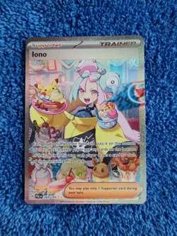 Iono 269/193 Sv02: Paldea Evolved Pokemon SIR Holo Card English NM+ - Image 1