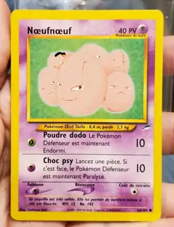FRENCH Exeggcute 64/105 Neo Destiny Noeufnoeuf Vintage Pokemon TCG Trading Card - Image 1