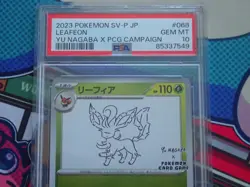 PSA 10 Yu Nagaba Leafeon 068/SV-P Japanese Pokemon Promo Card - Image 4