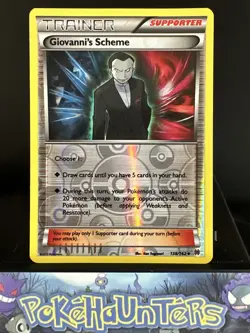 Pokemon Card Giovanni's Scheme 138/162 BREAKthrough Reverse Holo NM - Image 1