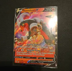 Houndoom V 021/189 NM Ultra Rare Darkness Ablaze Holo Foil Pokemon Card 21/189 - Image 1