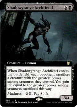 Shadowgrange Archfiend (Extended Art) Commander: Innistrad: Crimson Vow NM - Image 1