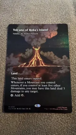 Volcano of Roku's Island, MTG, Avatar: The Last Airbender NM Borderless Foil - Image 1