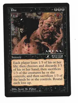 Pox - Oversized 6x9 Promo Winter Season ARENA Magic CardOut-of-Pack Quality - Image 1