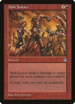 Mob Justice 1x MtG Stronghold STH PLAYED - Image 1