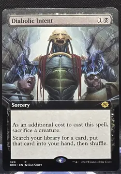 Diabolic Intent #324 The Brothers' War Extended Art Regular Rare - Image 1