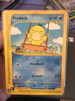 Psyduck Aquapolis Non Holo 104/147 Pokemon E Reader Vintage 2002 WOTC LP - Image 1