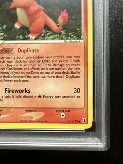 2005 Pokemon EX Ditto Charmander Delta Species 61/113 PSA 9 MINT - Image 5