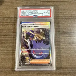 Pokemon Morty's Conviction Temporal Forces Spec. Illustration Rare #211 PSA 10 - Image 1