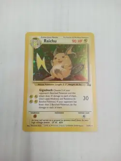 Pokemon Tcg Raichu Holo Rare Fossil Unlimited 14/62 LP - Image 1