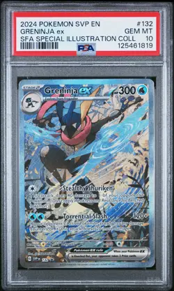 2024 POKEMON SVP EN-SV BLACK STAR PROMO #132 GRENINJA EX PSA 10 - Image 1