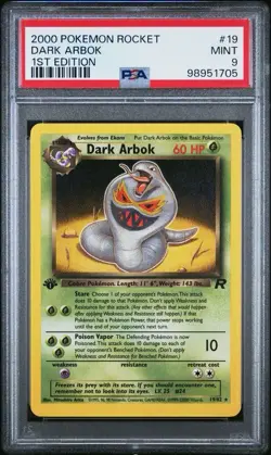 2000 POKEMON ROCKET DARK ARBOK 1ST EDITION # 19 MINT 9 VINTAGE ! - Image 1