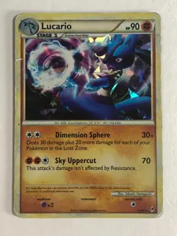Pokemon TCG Cracked Ice Holographic Lucario 14/95 Heavy Played - Image 1