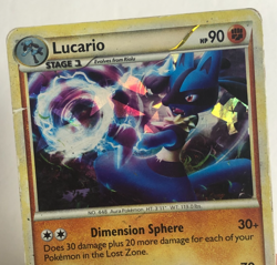 Pokemon TCG Cracked Ice Holographic Lucario 14/95 Heavy Played - Image 2