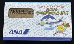 1998 Japanese ANA Pokemon Jet Promo Original Gold Boarding Pass Mew Rare - Image 3
