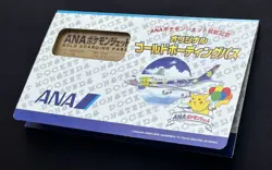 1998 Japanese ANA Pokemon Jet Promo Original Gold Boarding Pass Mew Rare - Image 5