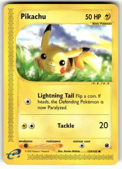 Expedition Base Set Pokemon TCG Pikachu 124/165 NM - Image 1