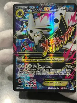 Pokemon TCG M Aggron EX 154/160 XY Primal Clash Holo Full Art Mega DMG - Image 3