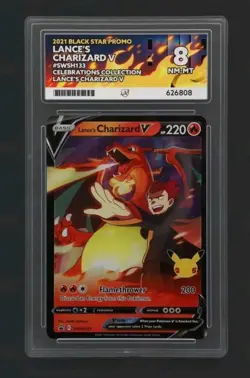 Lance’s Charizard V SWSH133 Celebrations Collection Ace 8 Grade 8 Pokemon TCG - Image 1