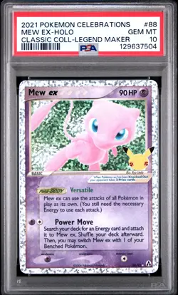 2021 POKEMON CELEBRATIONS CLASSIC COLL #88 MEW EX-HOLO PSA 10 - Image 1