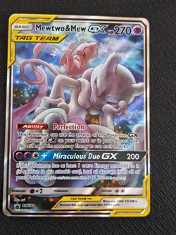 Mewtwo & Mew GX SM191 Tag Team Black Star Promo Pokemon TCG - Image 1