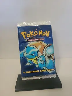 Pokemon Base Set Booster Pack Re-sealed Blastoise FOR DISPLAY - Image 1