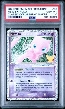 2021 POKEMON CELEBRATIONS CLASSIC COLL #88 MEW EX-HOLO PSA 10 - Image 1