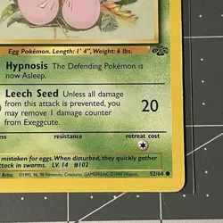 Exeggcute - 52/64 - Jungle (1st Edition) - Common Vintage Pokemon TCG LP - Image 5