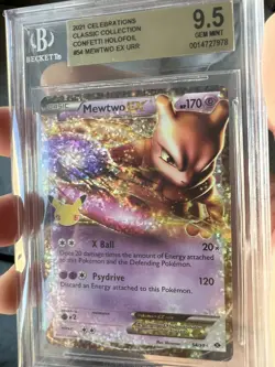 Pokemon Celebrations 54 Mewtwo EX Beckett 9.5 Gem Mint ?? Holo Ultra Rare BGS - Image 1