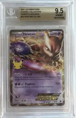 Pokemon Celebrations 54 Mewtwo EX Beckett 9.5 Gem Mint ?? Holo Ultra Rare BGS - Image 2