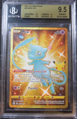 2021 POKEMON CELEBRATIONS 25 MEW 025/025 GOLD BGS 9.5/10 (BETTER THAN PSA 10) - Image 1