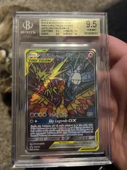 2019 POKEMON HIDDEN FATES ETB MOLTRES ZAPDOS & ARTICUNO GX PROMO BGS 9.5 - Image 1