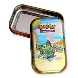 Paldea Friends Pokemon Mini Storage Tin: Sprigatito and Fidough - Image 1