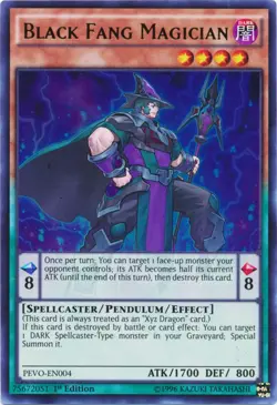 Black Fang Magician - PEVO-EN004 - Ultra Rare - 1st Edition - Lightly Played - Image 1