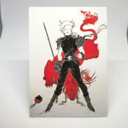 129 Cloud Strife Red 13 Final fantasy Ⅶ Yoshitaka Amano illust Card Dass masters - Image 1