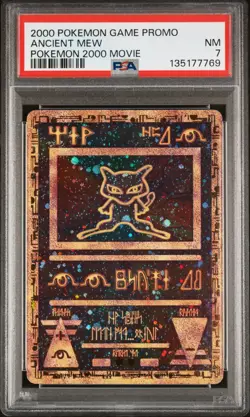 Pokemon Ancient Mew PSA 7 NM Promo Card 2000 Movie Holo TCG - Image 1