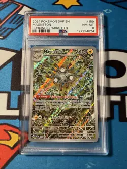 PSA 8 Magneton 159 SV Scarlet & Violet Surging Sparks Promo Card - Image 1