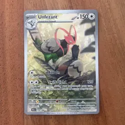 Pokemon TCG Unfezant Illustration Rare Black Bolt 150/086 NM Card - Image 1