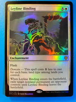 MTG 1x FOIL Leyline Binding Dominaria United Magic the Gathering Card x1 NM - Image 1